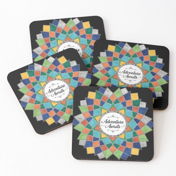 Item preview, Adventure Awaits Zellige Mandala Tile Art designed and sold by designwiss.