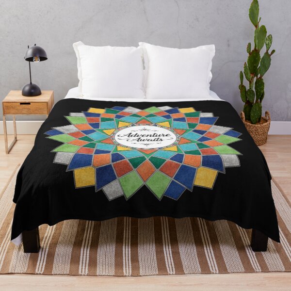 Item preview, Adventure Awaits Zellige Mandala Tile Art designed and sold by designwiss.