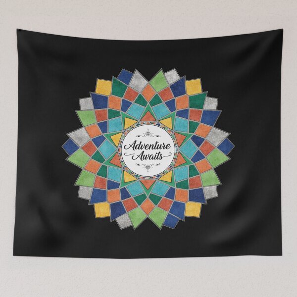 Item preview, Adventure Awaits Zellige Mandala Tile Art designed and sold by designwiss.