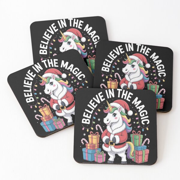 Item preview, Believe In The Magic Festive Unicorn Holiday Cheer designed and sold by brinbotty.