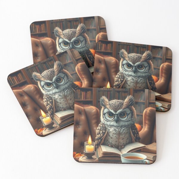 Item preview, Cozy Owl Bookworm with Candle & Tea – Fall Aesthetic Shirt designed and sold by ArmaanArts.