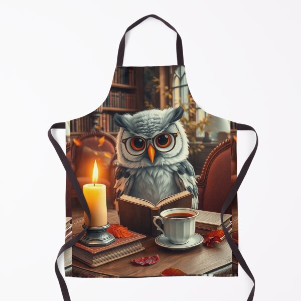 Item preview, Autumn Night Reading Owl – Cozy Book Lover Illustration designed and sold by ArmaanArts.