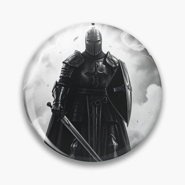 Item preview, Dark Templar Knight Fantasy Art - Epic Black Armor Warrior with Cross and Sword designed and sold by EllDAV777.