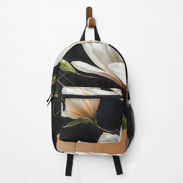 Item preview, White Magnolia Flowers, Abstract Black and Beige artwork designed and sold by SolaoLab.