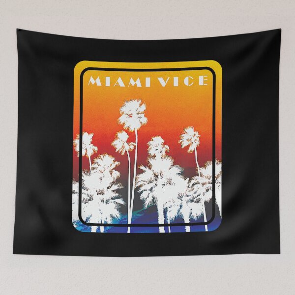 Item preview, Miami Vice Sunset Retro Palm Travel Design designed and sold by gwenethzeis.