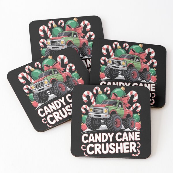 Item preview, Candy Cane Crusher Festive Monster Truck Holiday Cheer designed and sold by brinbotty.