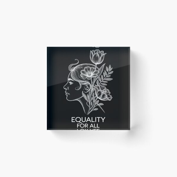 Item preview, Unified in Bloom – Portrait with Equality Statement designed and sold by Voidbinder.