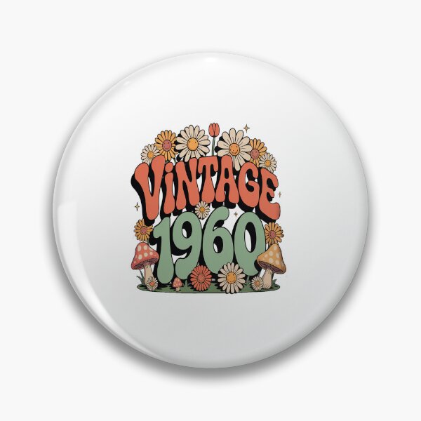 Item preview, Vintage 1960 Floral Hippie Groovy Daisy Flower 65th Birthday designed and sold by repconomArt.