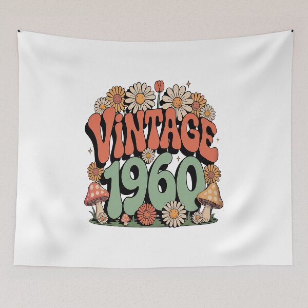 Item preview, Vintage 1960 Floral Hippie Groovy Daisy Flower 65th Birthday designed and sold by repconomArt.