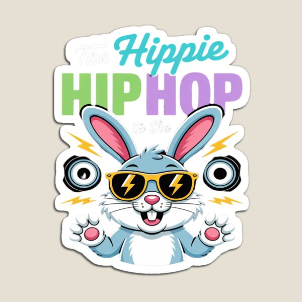 Item preview, Easter Bunny Hippity Hip Hop The Hippie Funny Cute Bunny Ear designed and sold by GaryBellcvbnb.