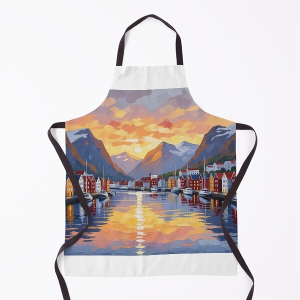 Item preview, Scandinavian Harbor of Colors designed and sold by Undersea Ai Art.