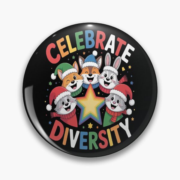 Item preview, Celebrate Diversity Joyful Winter Animals Christmas designed and sold by brinbotty.