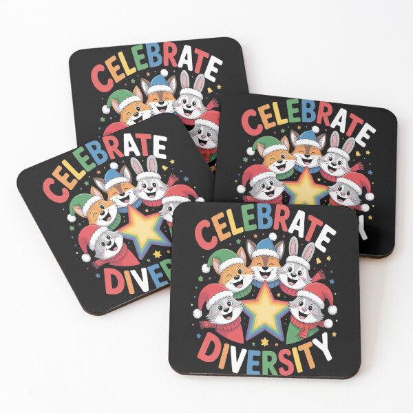 Item preview, Celebrate Diversity Joyful Winter Animals Christmas designed and sold by brinbotty.