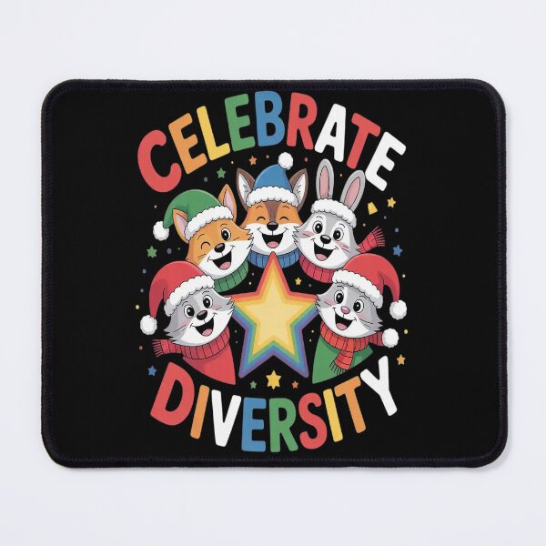 Item preview, Celebrate Diversity Joyful Winter Animals Christmas designed and sold by brinbotty.