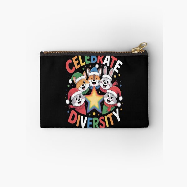 Item preview, Celebrate Diversity Joyful Winter Animals Christmas designed and sold by brinbotty.