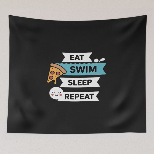 Item preview, Eat Sleep Swim Repeat Sport Swim Lover designed and sold by GaryBellcvbnb.