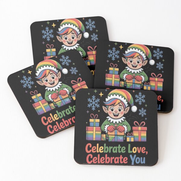 Item preview, Celebrate Love Celebrate You Rainbow Elf Joy Holiday Cheer designed and sold by brinbotty.