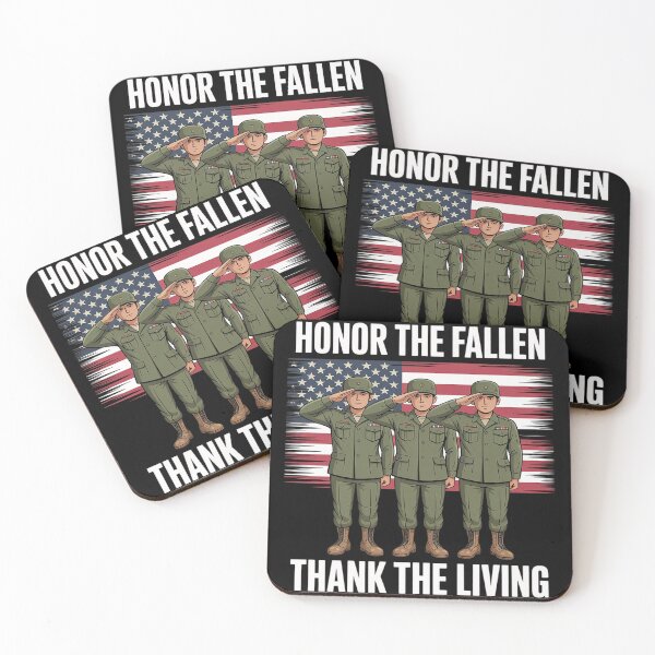 Item preview, US Flag American Soldiers Honor The Fallen Thank The Living designed and sold by Voidbinder.