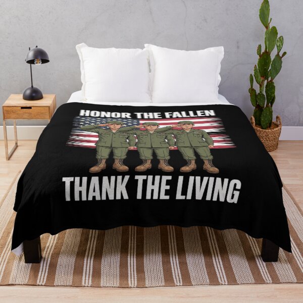 Item preview, US Flag American Soldiers Honor The Fallen Thank The Living designed and sold by Voidbinder.