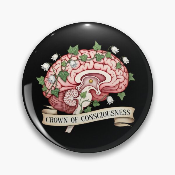 Item preview, Anatomical Brain with Ivy Art – Crown of Consciousness, Botanical Gothic Neuroscience Watercolor designed and sold by Luminari Creations.