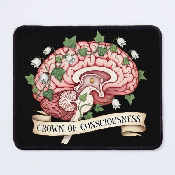 Item preview, Anatomical Brain with Ivy Art – Crown of Consciousness, Botanical Gothic Neuroscience Watercolor designed and sold by Luminari Creations.