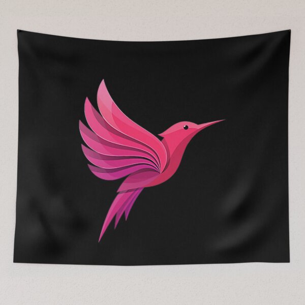 Item preview, Pink Bird Minimal Line Art Modern Symbol Design designed and sold by adelinebrue.