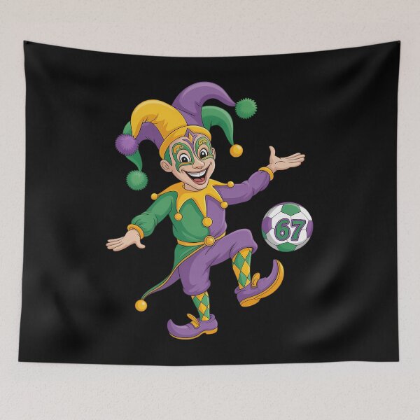 Item preview, Jester Playing Soccer Mardi Gras 6 7 Meme designed and sold by JonathalIngham.