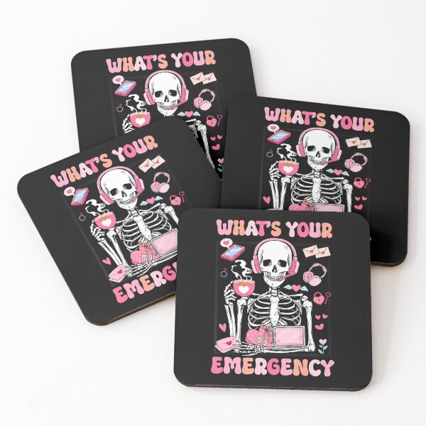 Item preview, What’s Your Emergency 911 Dispatcher Skeleton designed and sold by leejoyyzberx.