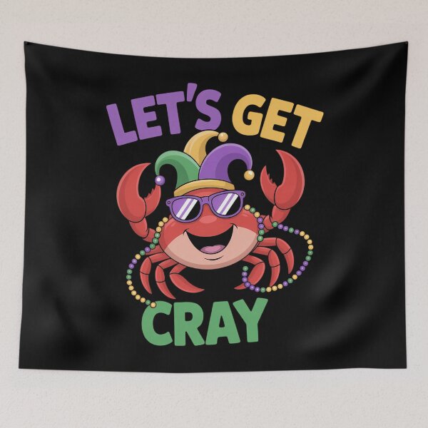Item preview, Let's Get Cray Mardi Gras Funny Crawfish designed and sold by JonathalIngham.
