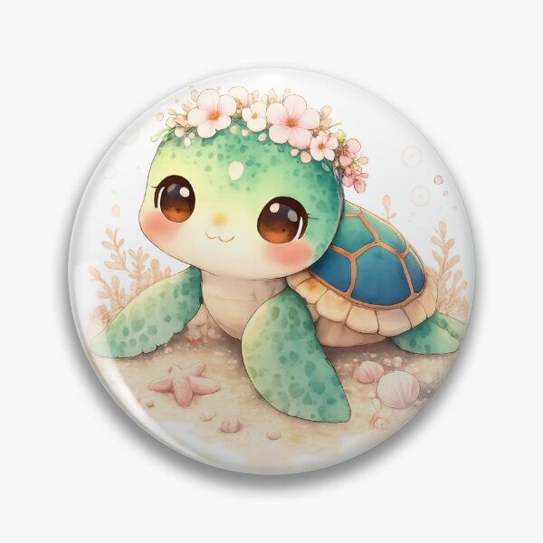 Item preview, Kawaii Sea Turtle – Cute Ocean Friend designed and sold by kimkosovo.