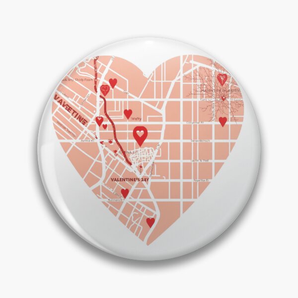 Item preview, Where We Met Map Heart – Romantic Valentine Art designed and sold by lavanya11.