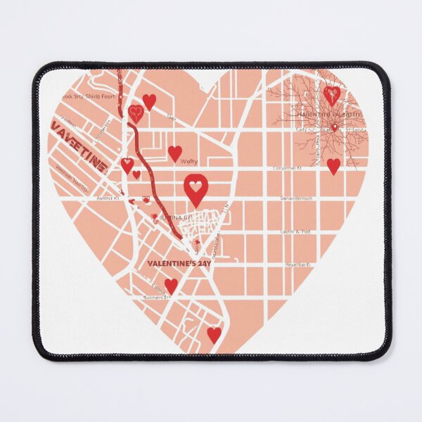 Item preview, Where We Met Map Heart – Romantic Valentine Art designed and sold by lavanya11.