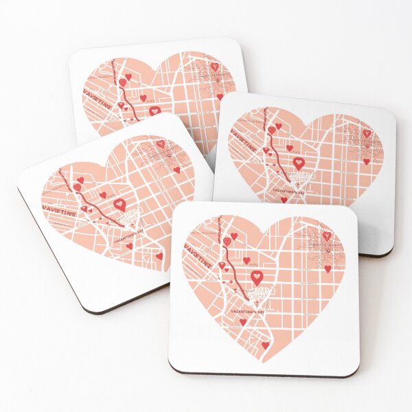 Item preview, Where We Met Map Heart – Romantic Valentine Art designed and sold by lavanya11.