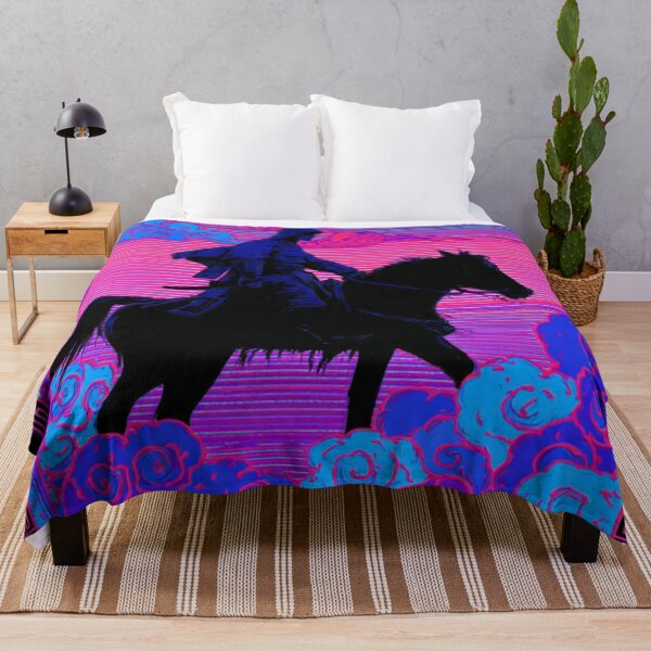 Item preview, Neon Y2K Mongolian Horse Rider Silhouette designed and sold by ChinzorigBAY.