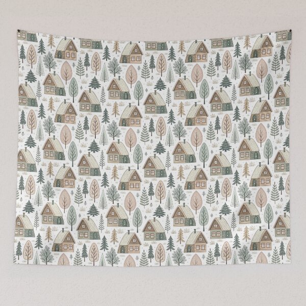 Item preview, Nordic Cozy Cottages | Scandinavian Folk Art designed and sold by Shuga-Design.