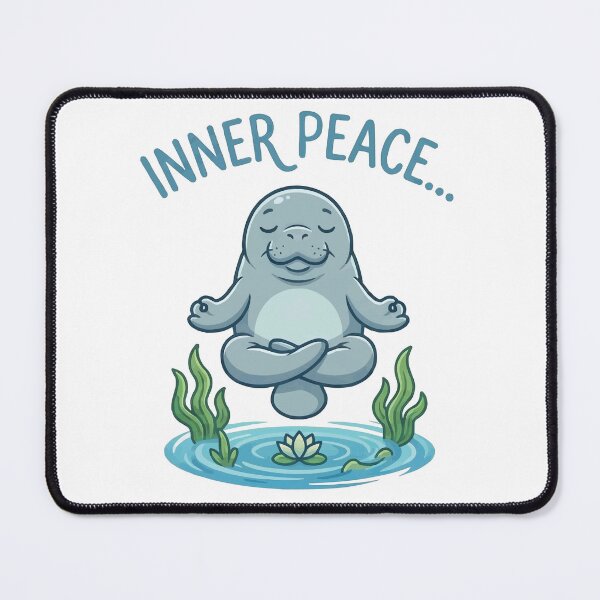 Item preview, Calm Down Zen Manatee - Meditating Sea Cow Yoga Meme designed and sold by Petzzz.