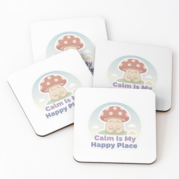 Item preview, Calm is my Happy Place | cute mushroom | designed and sold by Classy-Artist.