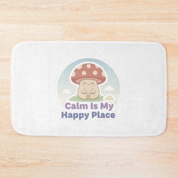 Item preview, Calm is my Happy Place | cute mushroom | designed and sold by Classy-Artist.