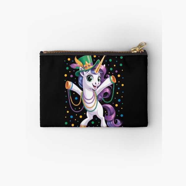 Item preview, Mardi Gras Flossing Unicorn Jester Hat Bead designed and sold by JonathalIngham.