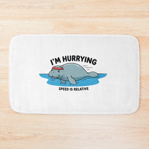 Item preview, I Am Hurrying Manatee - Funny Slow Animal Running Meme designed and sold by Petzzz.