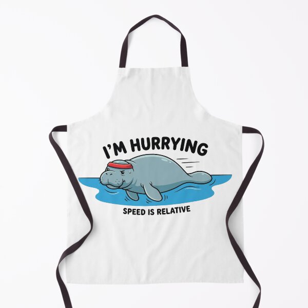 Item preview, I Am Hurrying Manatee - Funny Slow Animal Running Meme designed and sold by Petzzz.