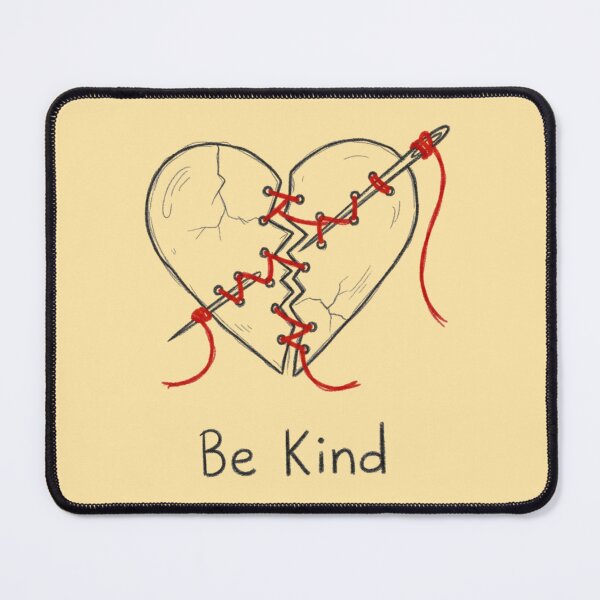 Item preview, Be Kind Minimalist T-Shirt – Broken Heart Line Art with Stitch, Kindness Quote designed and sold by saritta93.