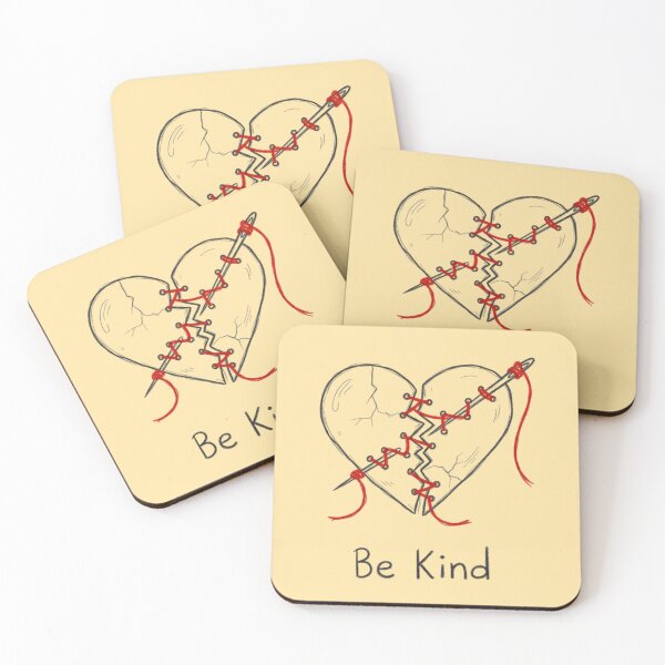 Item preview, Be Kind Minimalist T-Shirt – Broken Heart Line Art with Stitch, Kindness Quote designed and sold by saritta93.