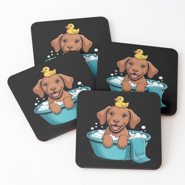 Item preview, Vizsla puppy Kawaii Bubbles Bath Dog Lover designed and sold by Shannon Bosley.