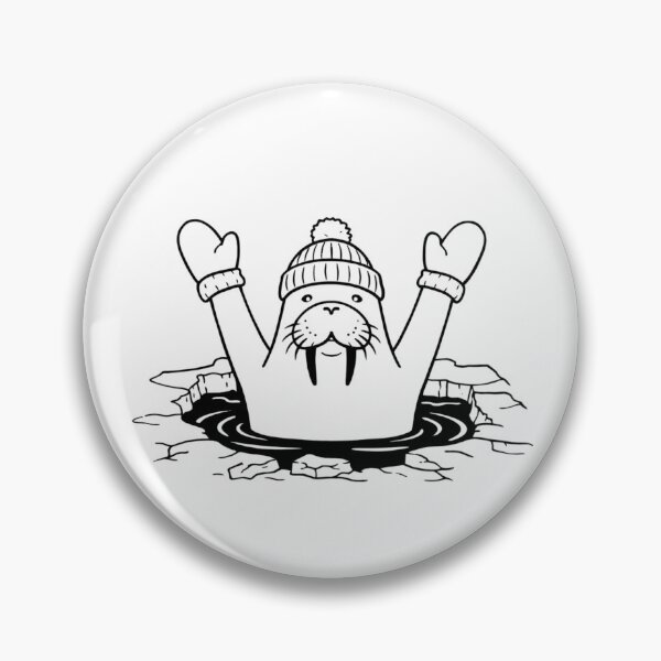 Item preview, Cute Walrus | Morsowanie | Funny Polish Winter Swimming Ice Bath designed and sold by Anniko Art Studio.