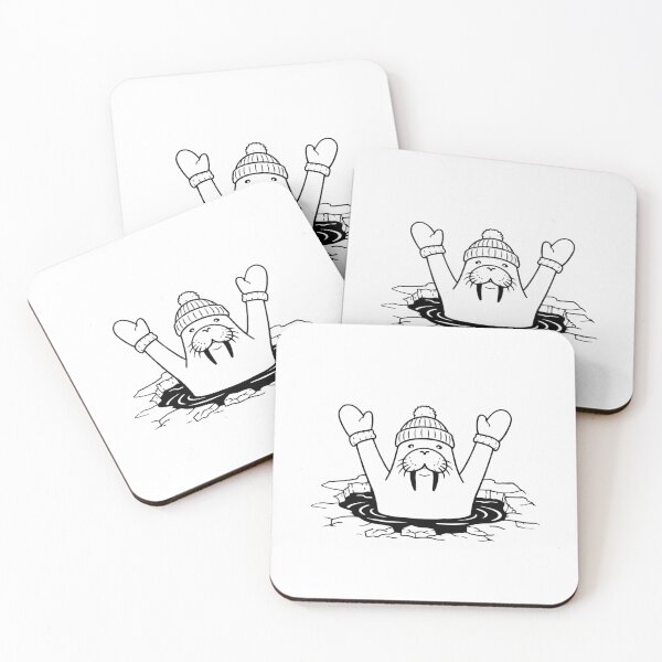 Item preview, Cute Walrus | Morsowanie | Funny Polish Winter Swimming Ice Bath designed and sold by Anniko Art Studio.