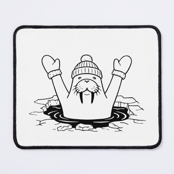 Item preview, Cute Walrus | Morsowanie | Funny Polish Winter Swimming Ice Bath designed and sold by Anniko Art Studio.