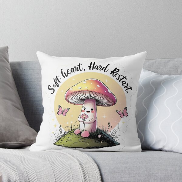 Item preview, Soft heart, Hard restart | Kindness grows here | cute mushroom | designed and sold by Classy-Artist.