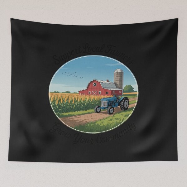 Item preview, Farm Life, Support Local Farmers Barn Tractor, Windmill designed and sold by TAYLOROUSDALE.