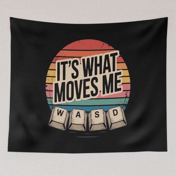 Item preview, WASD It’s What Moves Me Funny Pc Gamer Computer Nerd designed and sold by Shannon Bosley.